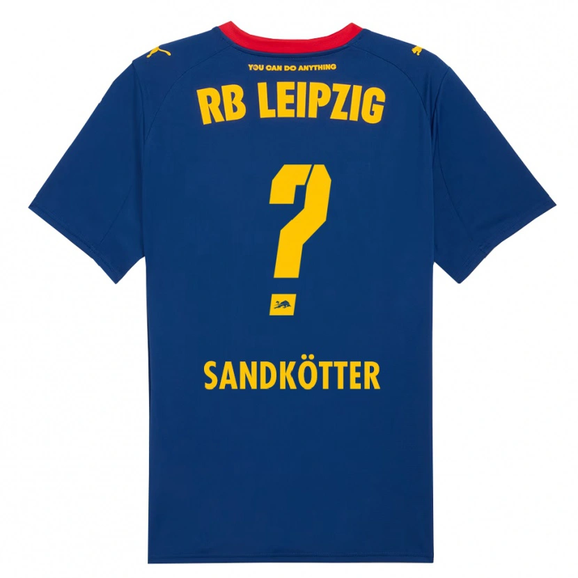 Danxen Kinderen Constantin Sandkötter #0 Marineblauw Rood Uitshirt Uittenue 2025/26 T-Shirt