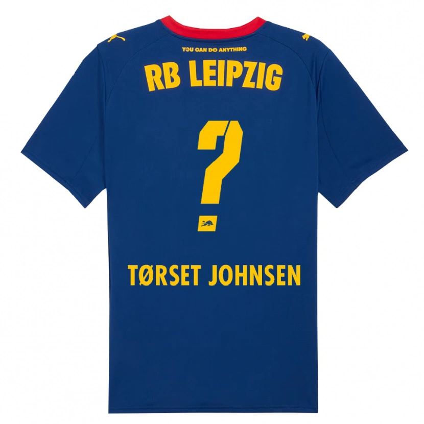 Danxen Kinderen Patrik Tørset Johnsen #0 Marineblauw Rood Uitshirt Uittenue 2025/26 T-Shirt