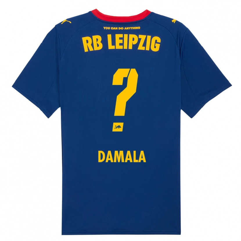 Danxen Kinderen Bilal Damala #0 Marineblauw Rood Uitshirt Uittenue 2025/26 T-Shirt
