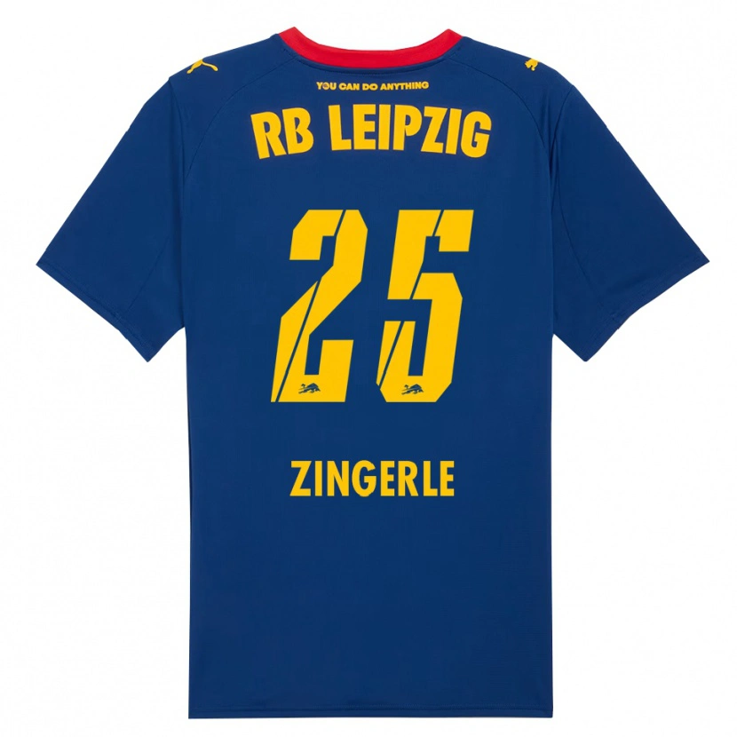 Danxen Kinderen Leopold Zingerle #25 Marineblauw Rood Uitshirt Uittenue 2025/26 T-Shirt