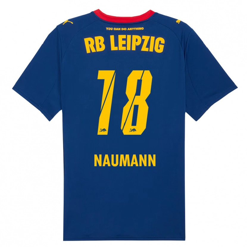 Danxen Kinderen Carlos Naumann #18 Marineblauw Rood Uitshirt Uittenue 2025/26 T-Shirt