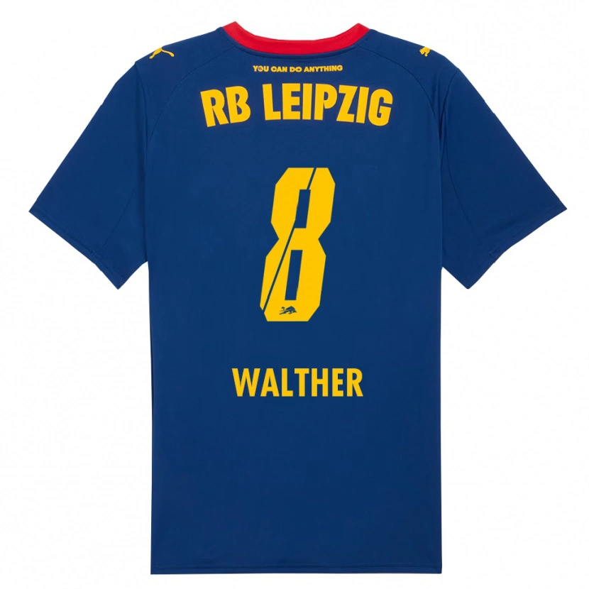 Danxen Kinderen Kofi Walther #8 Marineblauw Rood Uitshirt Uittenue 2025/26 T-Shirt