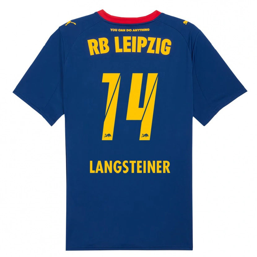Danxen Kinderen Toni Langsteiner #14 Marineblauw Rood Uitshirt Uittenue 2025/26 T-Shirt