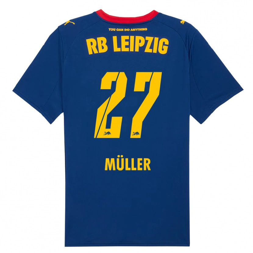 Danxen Kinderen Marlene Müller #27 Marineblauw Rood Uitshirt Uittenue 2025/26 T-Shirt