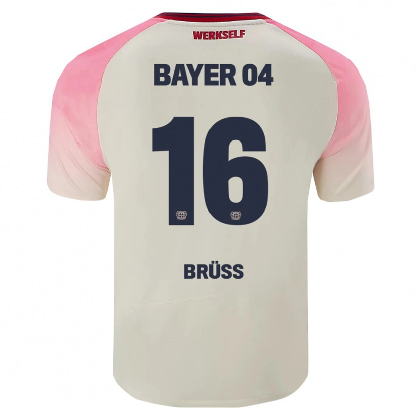 Danxen Kinderen Tom Brüss #16 Roze Gebroken Wit Uitshirt Uittenue 2025/26 T-Shirt