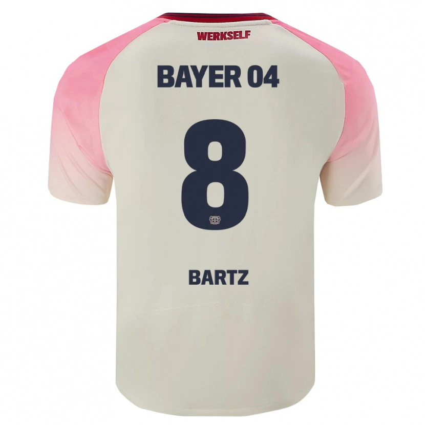 Danxen Kinderen Paulina Bartz #8 Roze Gebroken Wit Uitshirt Uittenue 2025/26 T-Shirt