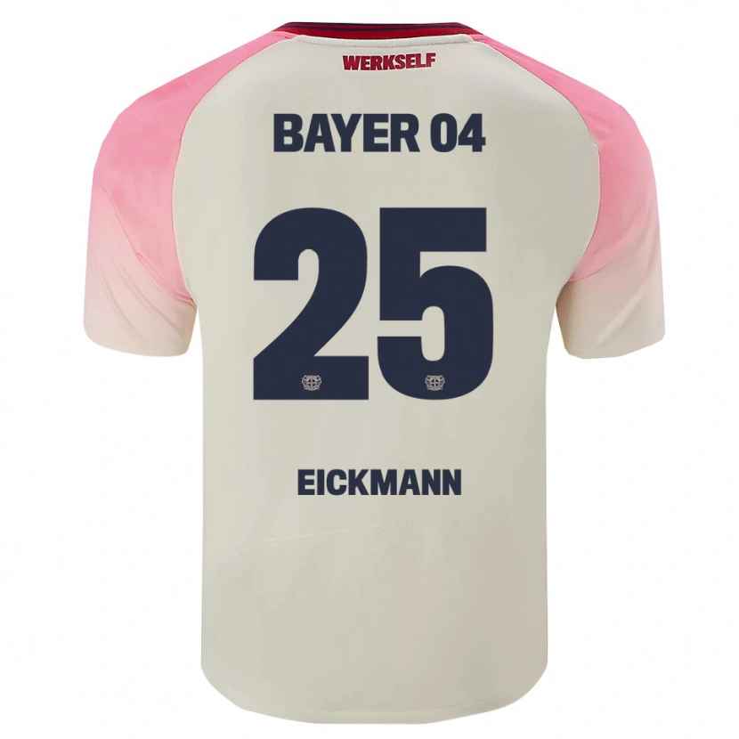 Danxen Kinderen Mia Eickmann #25 Roze Gebroken Wit Uitshirt Uittenue 2025/26 T-Shirt