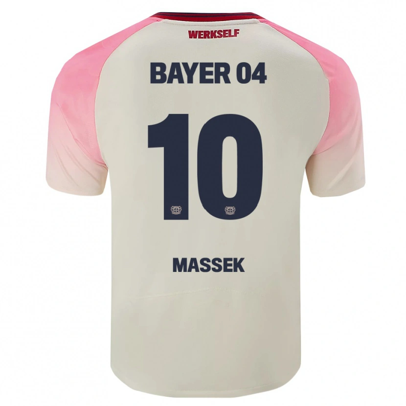 Danxen Kinderen Ivan Massek #10 Roze Gebroken Wit Uitshirt Uittenue 2025/26 T-Shirt