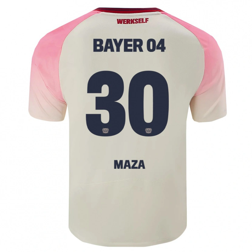 Danxen Kinderen Ibrahim Maza #30 Roze Gebroken Wit Uitshirt Uittenue 2025/26 T-Shirt