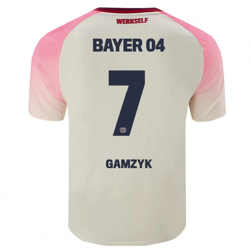 Danxen Kinderen Andriy Gamzyk #7 Roze Gebroken Wit Uitshirt Uittenue 2025/26 T-Shirt