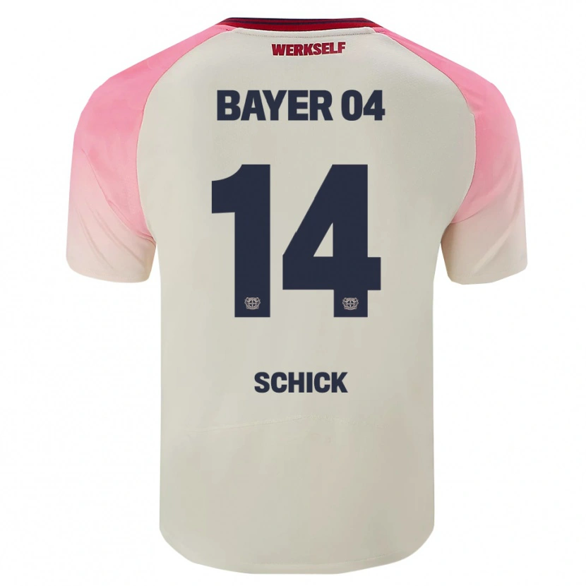 Danxen Kinderen Patrik Schick #14 Roze Gebroken Wit Uitshirt Uittenue 2025/26 T-Shirt
