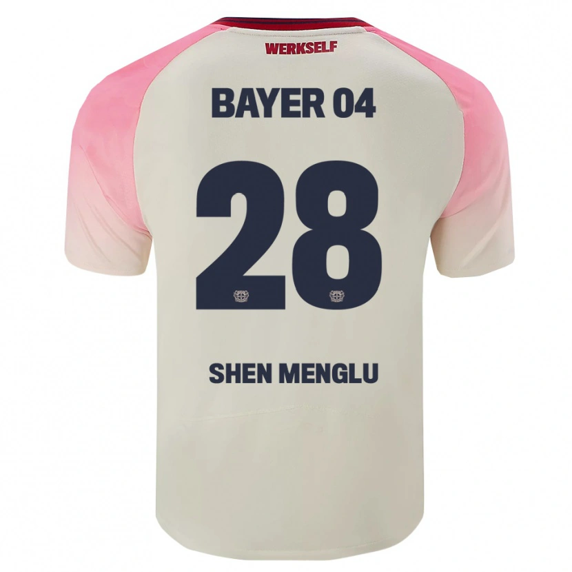 Danxen Kinderen Shen Menglu #28 Roze Gebroken Wit Uitshirt Uittenue 2025/26 T-Shirt
