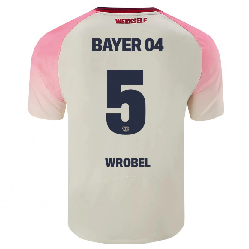 Danxen Kinderen Max Wrobel #5 Roze Gebroken Wit Uitshirt Uittenue 2025/26 T-Shirt