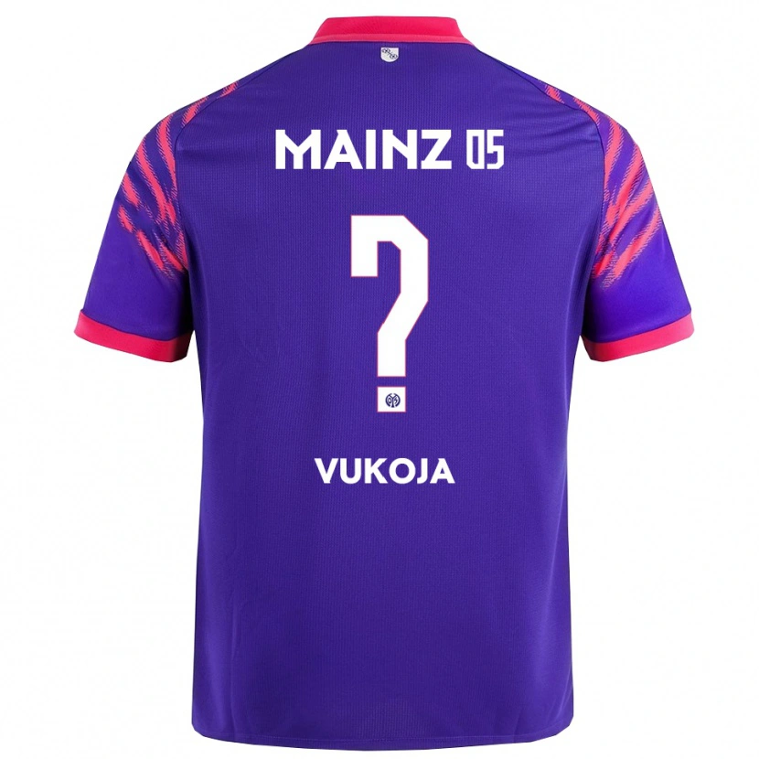 Danxen Kinderen Luka Vukoja #0 Marineblauw Roze Uitshirt Uittenue 2025/26 T-Shirt