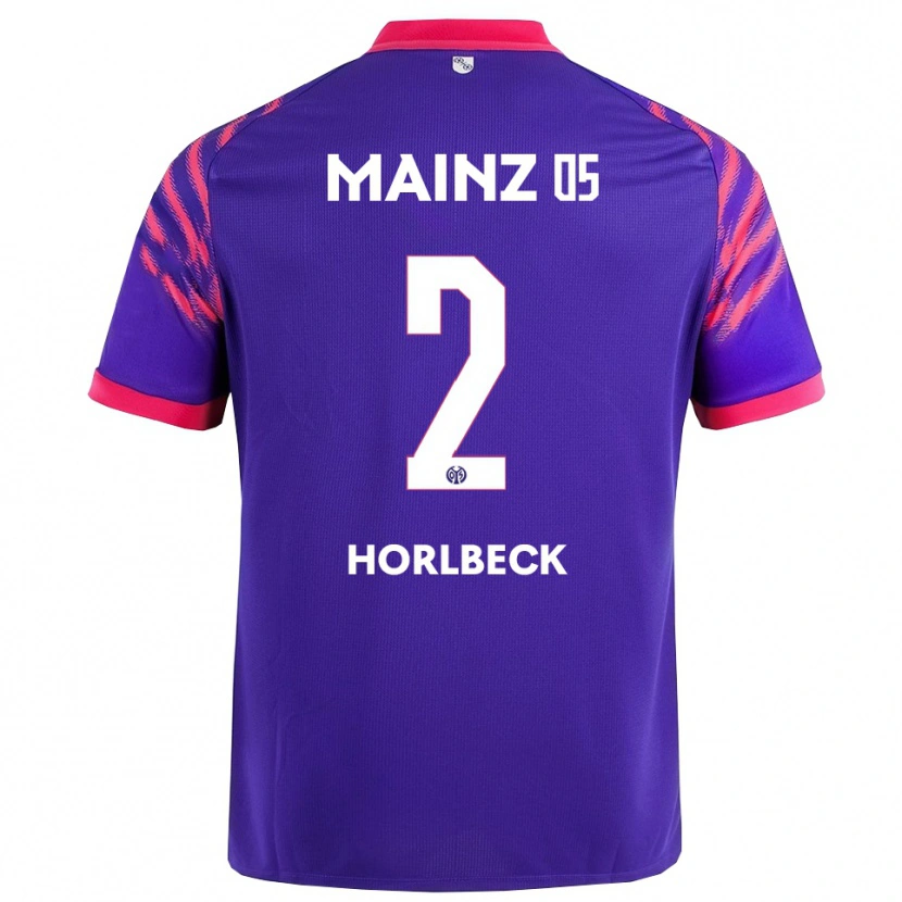 Danxen Kinderen Dominik Horlbeck #2 Marineblauw Roze Uitshirt Uittenue 2025/26 T-Shirt