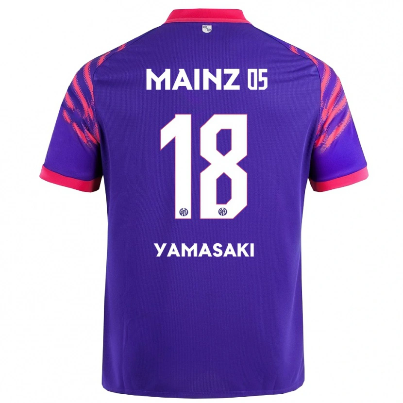 Danxen Kinderen Taiyu Yamasaki #18 Marineblauw Roze Uitshirt Uittenue 2025/26 T-Shirt