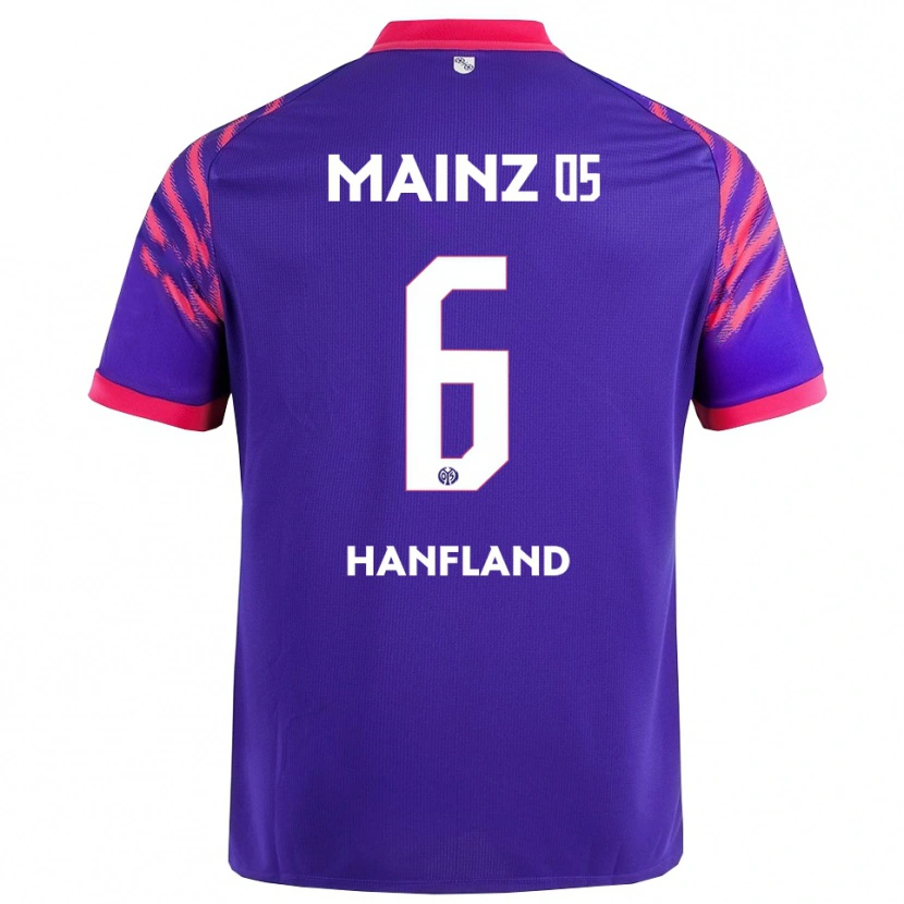 Danxen Kinderen Paul Hanfland #6 Marineblauw Roze Uitshirt Uittenue 2025/26 T-Shirt