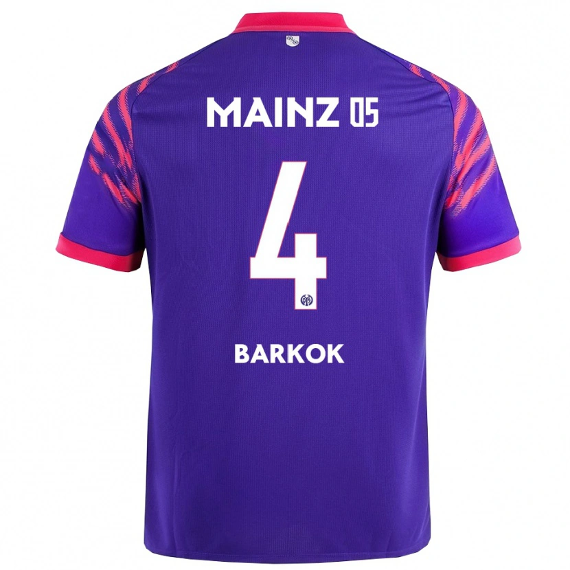 Danxen Kinderen Aymen Barkok #4 Marineblauw Roze Uitshirt Uittenue 2025/26 T-Shirt