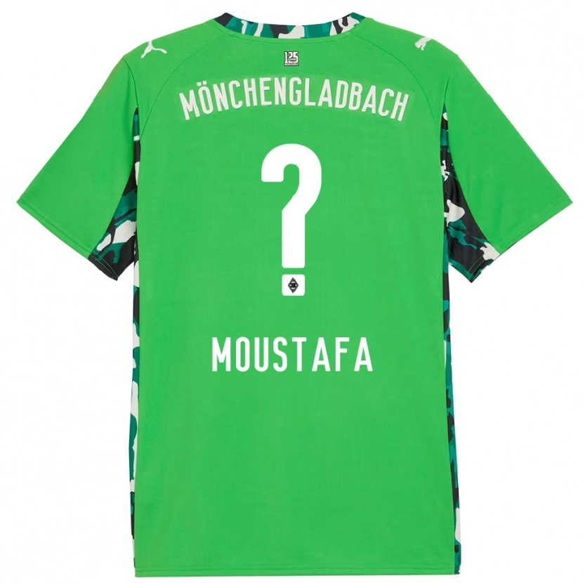 Danxen Kinderen Seif Ashraf Moustafa #0 Groen Zwart Uitshirt Uittenue 2025/26 T-Shirt