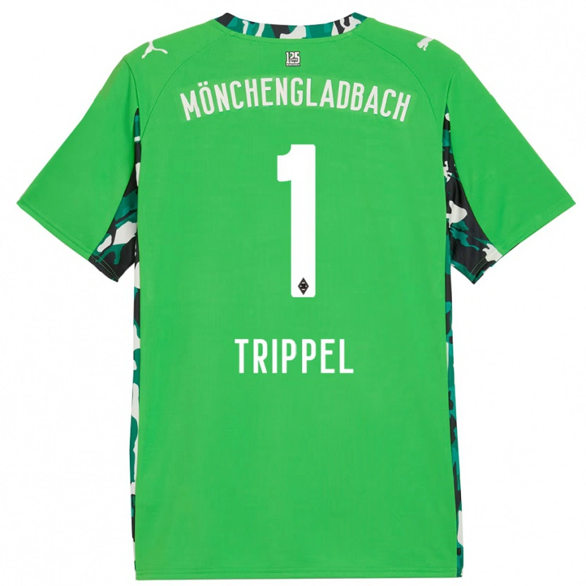 Danxen Kinderen Marcello Trippel #1 Groen Zwart Uitshirt Uittenue 2025/26 T-Shirt
