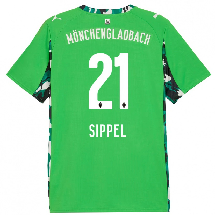 Danxen Kinderen Tobias Sippel #21 Groen Zwart Uitshirt Uittenue 2025/26 T-Shirt