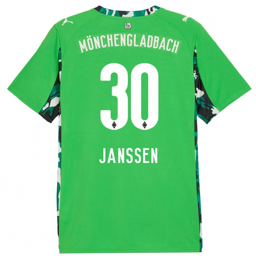 Danxen Kinderen Annalena Janssen #30 Groen Zwart Uitshirt Uittenue 2025/26 T-Shirt
