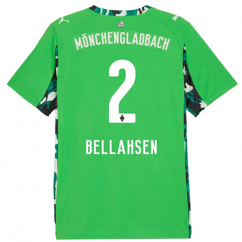 Danxen Kinderen Joseph Bellahsen #2 Groen Zwart Uitshirt Uittenue 2025/26 T-Shirt