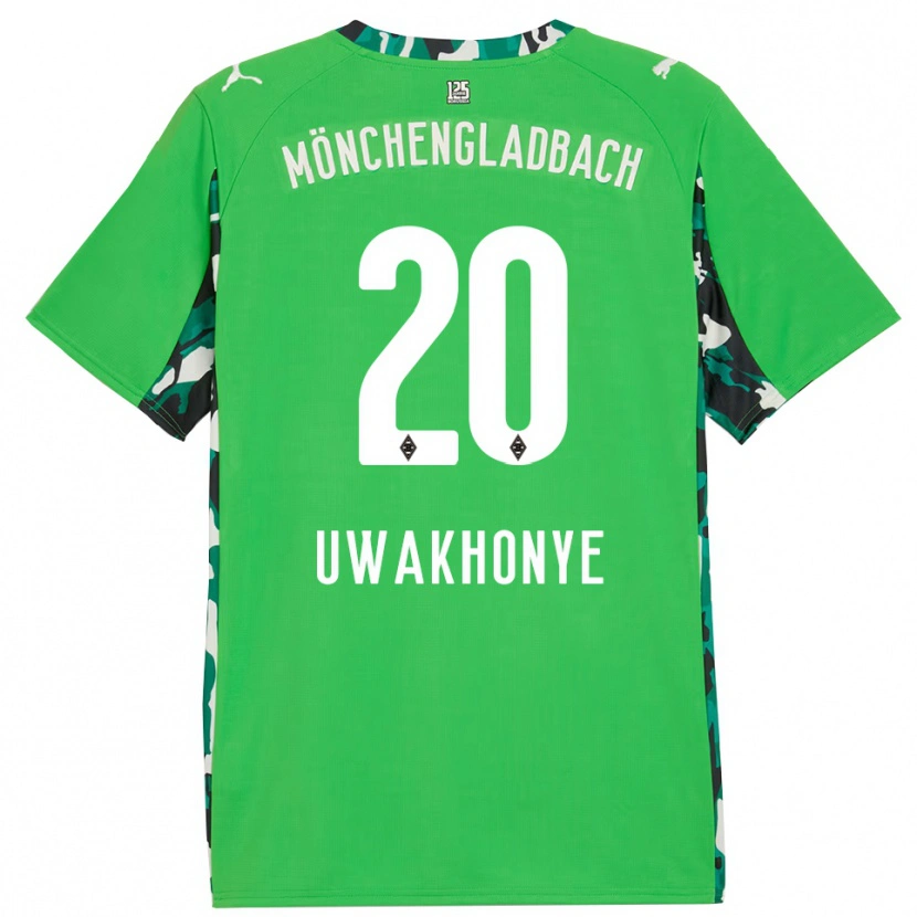 Danxen Kinderen Josiah Uwakhonye #20 Groen Zwart Uitshirt Uittenue 2025/26 T-Shirt