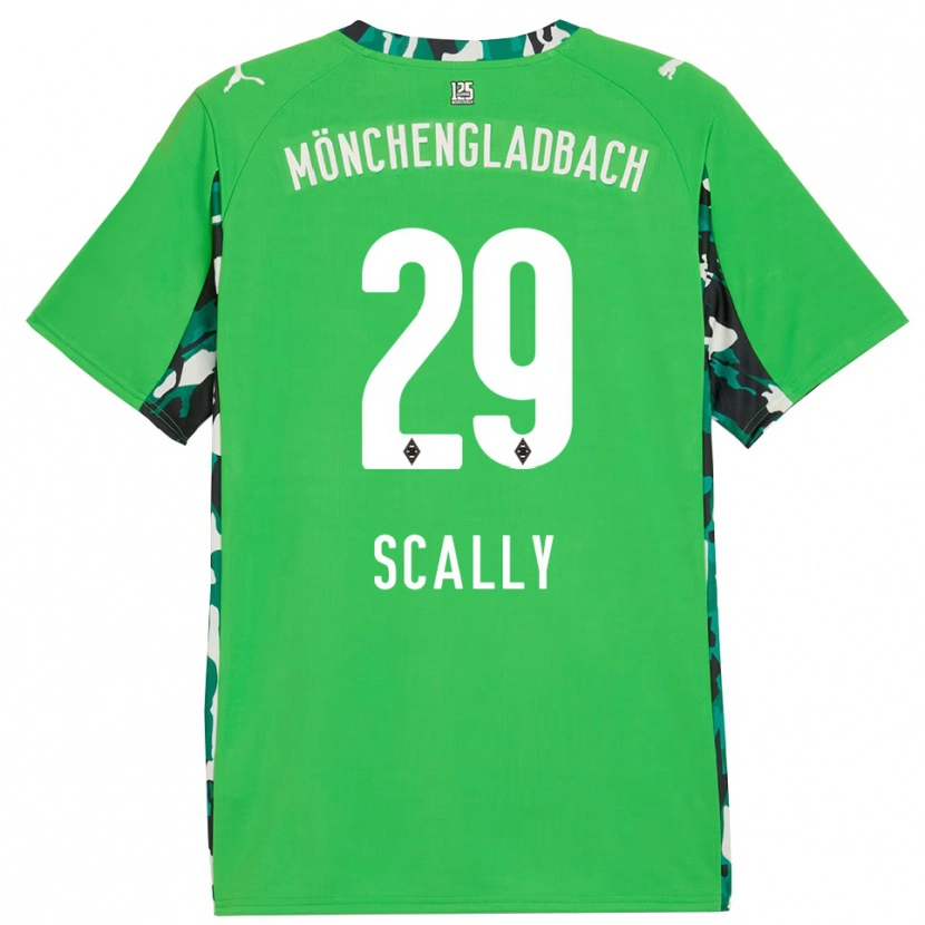 Danxen Kinderen Joe Scally #29 Groen Zwart Uitshirt Uittenue 2025/26 T-Shirt