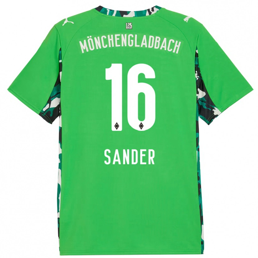 Danxen Kinderen Philipp Sander #16 Groen Zwart Uitshirt Uittenue 2025/26 T-Shirt