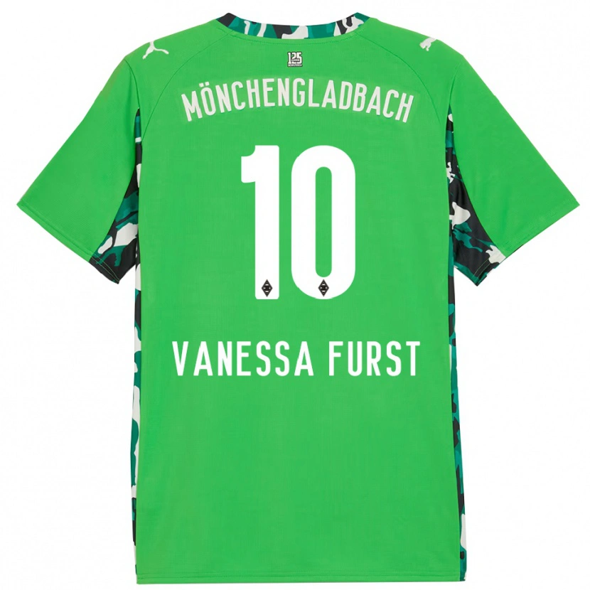 Danxen Kinderen Vanessa Fürst #10 Groen Zwart Uitshirt Uittenue 2025/26 T-Shirt