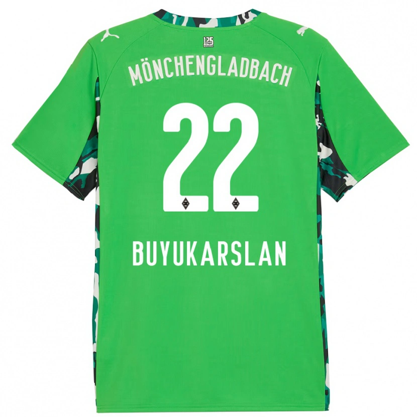 Danxen Kinderen Oguzcan Büyükarslan #22 Groen Zwart Uitshirt Uittenue 2025/26 T-Shirt