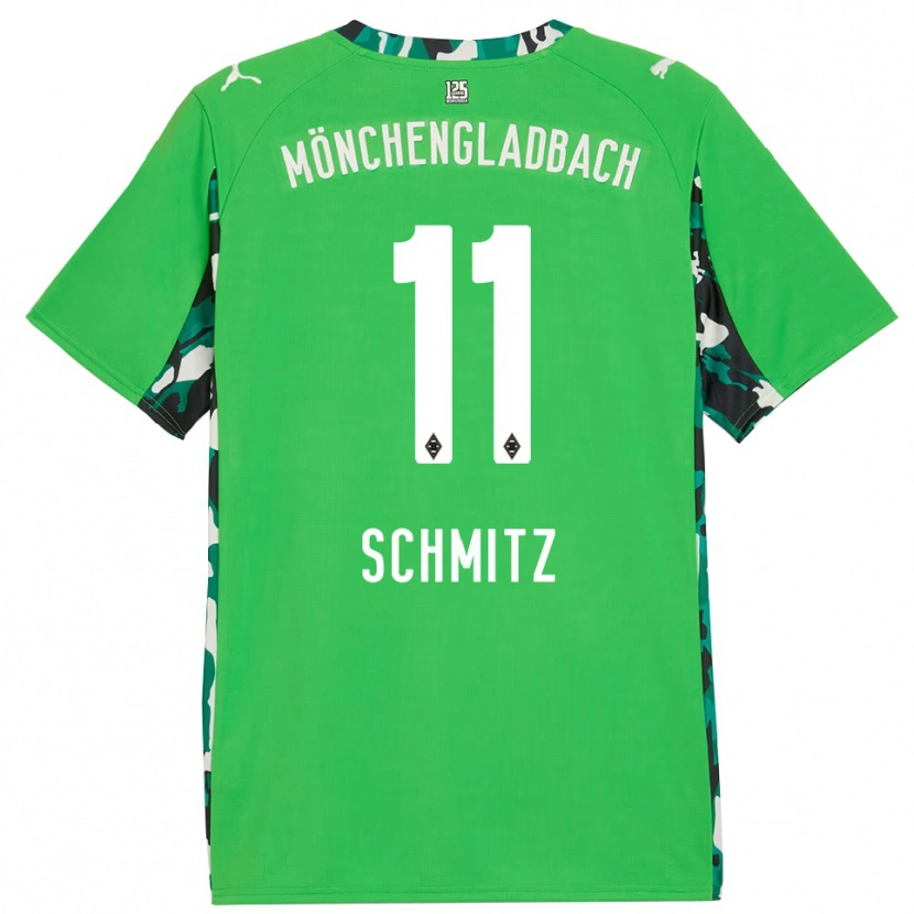 Danxen Kinderen Louisa Schmitz #11 Groen Zwart Uitshirt Uittenue 2025/26 T-Shirt