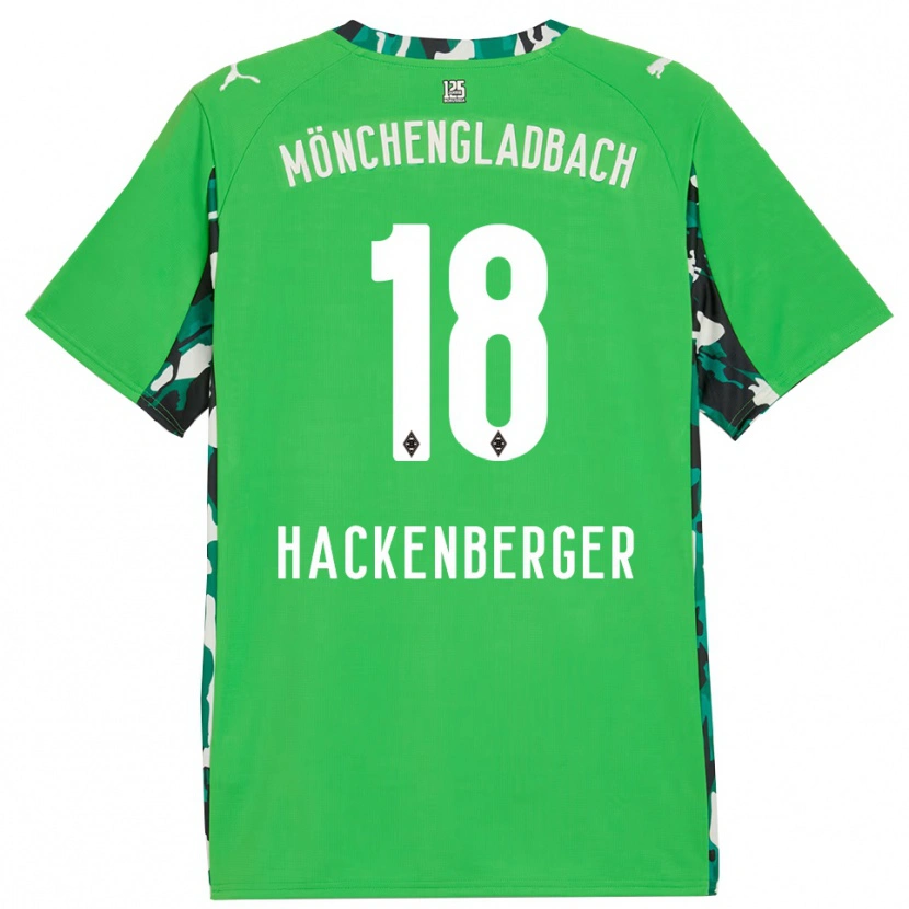 Danxen Kinderen Jessica Hackenberger #18 Groen Zwart Uitshirt Uittenue 2025/26 T-Shirt