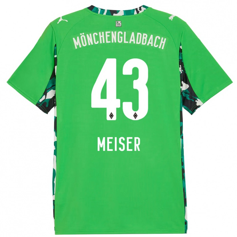 Danxen Kinderen Tyler Meiser #43 Groen Zwart Uitshirt Uittenue 2025/26 T-Shirt