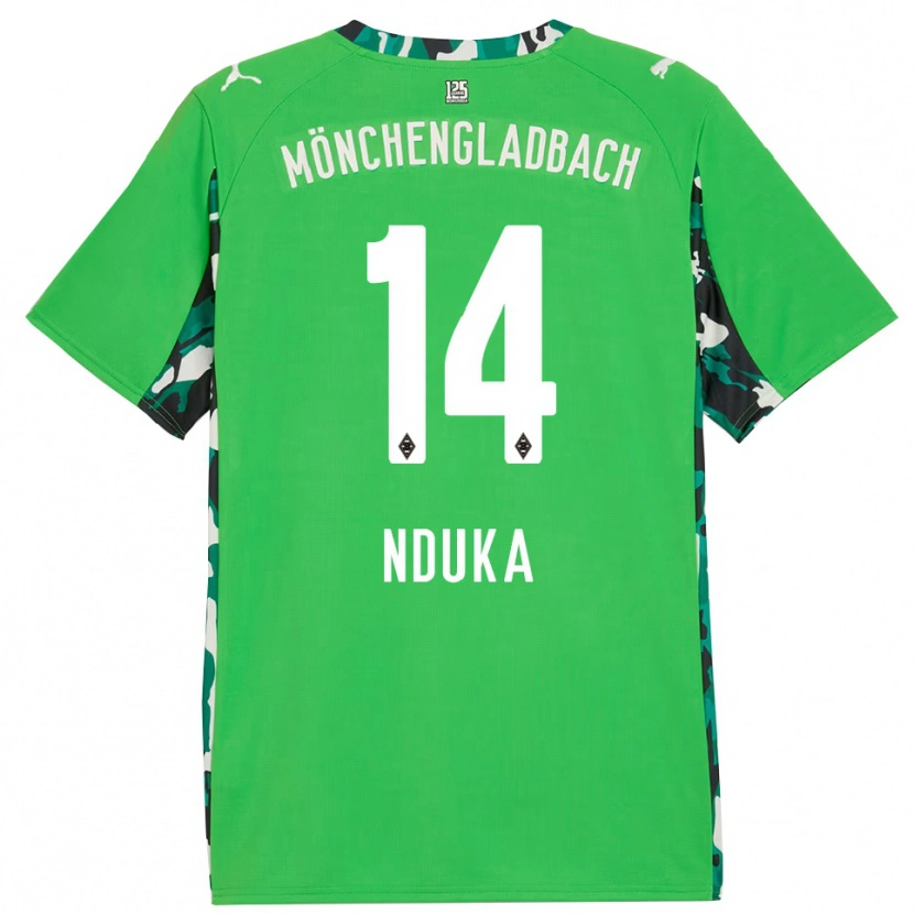 Danxen Kinderen Michael Nduka #14 Groen Zwart Uitshirt Uittenue 2025/26 T-Shirt