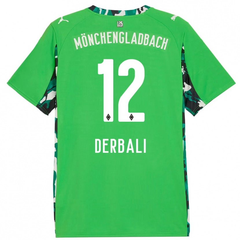 Danxen Kinderen Louisa Derbali #12 Groen Zwart Uitshirt Uittenue 2025/26 T-Shirt