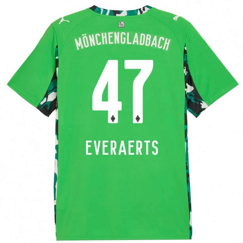 Danxen Kinderen Kim Everaerts #47 Groen Zwart Uitshirt Uittenue 2025/26 T-Shirt