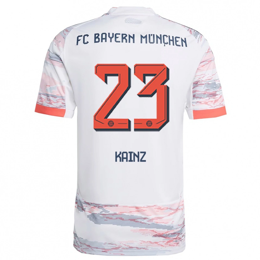 Danxen Kinderen Manuel Kainz #23 Wit Grijs Uitshirt Uittenue 2025/26 T-Shirt