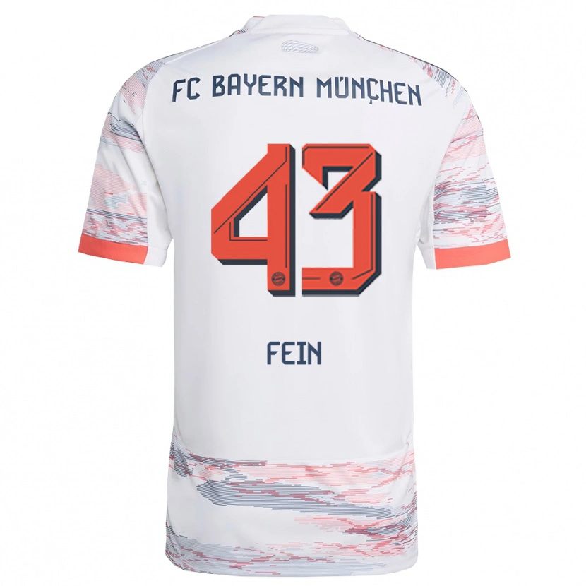 Danxen Kinderen Adrian Fein #43 Wit Grijs Uitshirt Uittenue 2025/26 T-Shirt