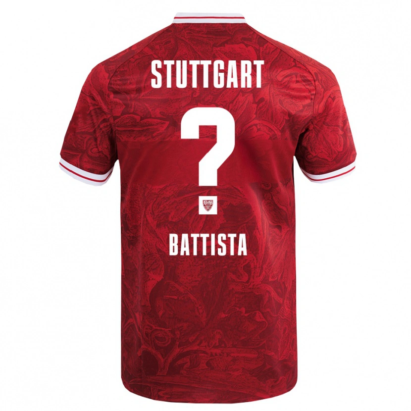 Danxen Kinderen Luca Battista #0 Rood Zwart Uitshirt Uittenue 2025/26 T-Shirt