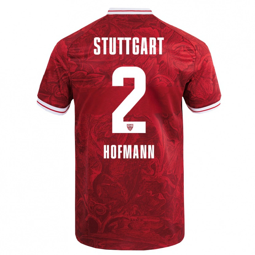 Danxen Kinderen Linette Hofmann #2 Rood Zwart Uitshirt Uittenue 2025/26 T-Shirt