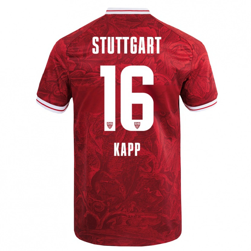 Danxen Kinderen Patrick Kapp #16 Rood Zwart Uitshirt Uittenue 2025/26 T-Shirt