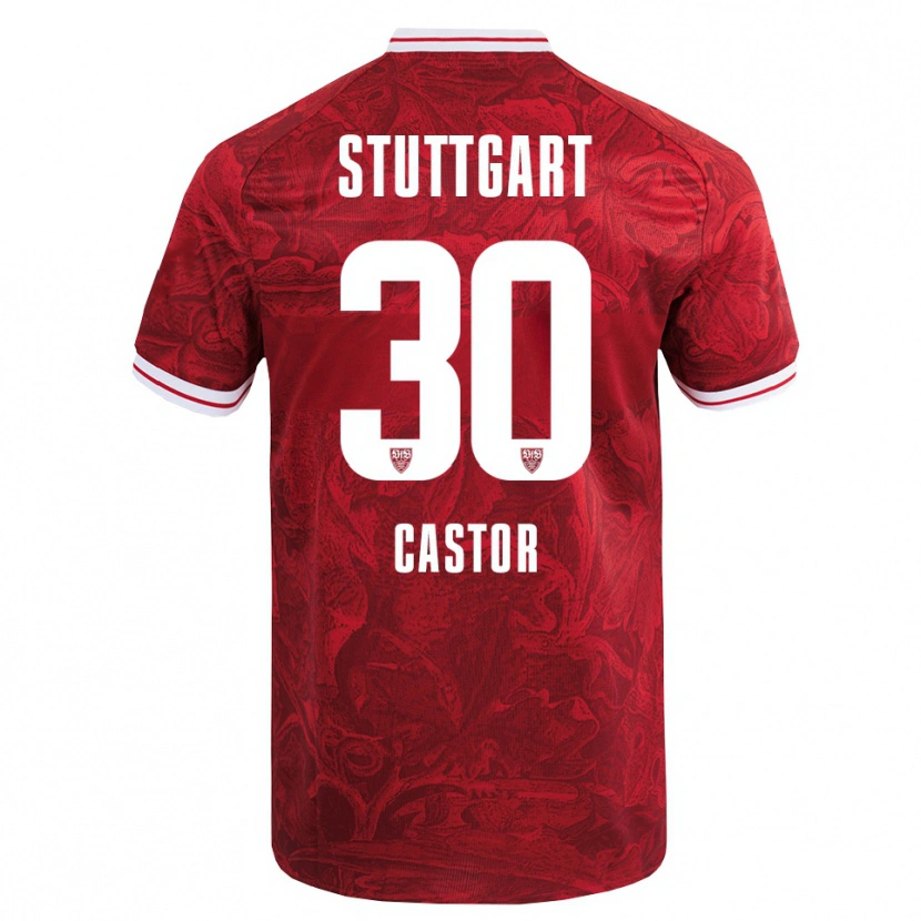 Danxen Kinderen Joy Castor #30 Rood Zwart Uitshirt Uittenue 2025/26 T-Shirt