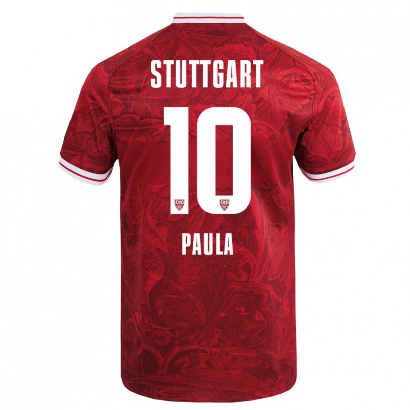 Danxen Kinderen Raul Paula #10 Rood Zwart Uitshirt Uittenue 2025/26 T-Shirt