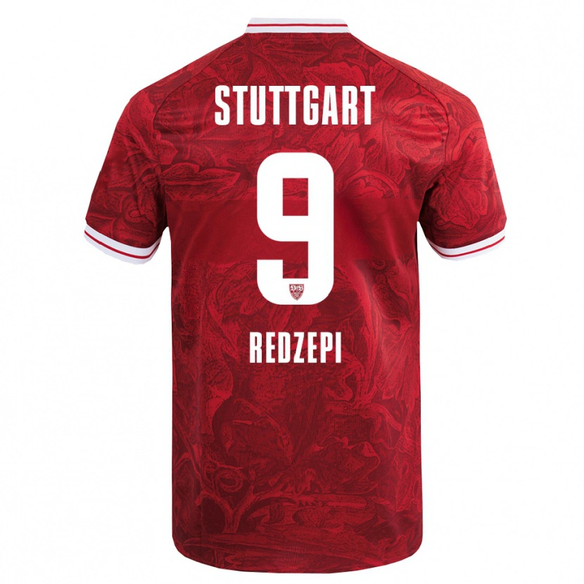 Danxen Kinderen Enis Redzepi #9 Rood Zwart Uitshirt Uittenue 2025/26 T-Shirt