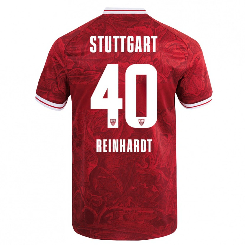 Danxen Kinderen Peter Reinhardt #40 Rood Zwart Uitshirt Uittenue 2025/26 T-Shirt