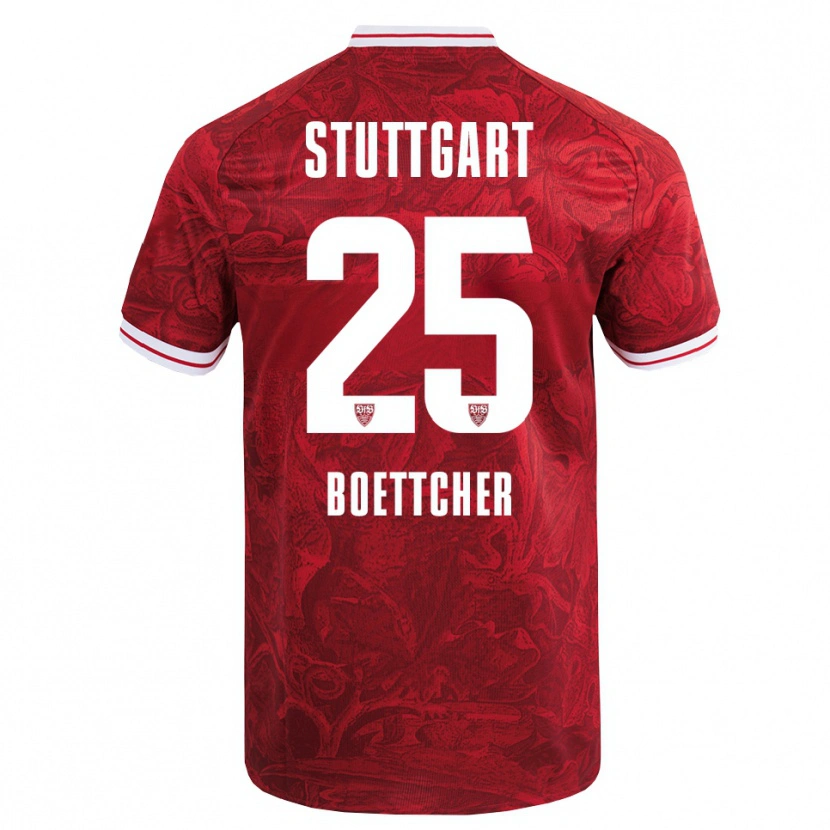 Danxen Kinderen Eve Boettcher #25 Rood Zwart Uitshirt Uittenue 2025/26 T-Shirt