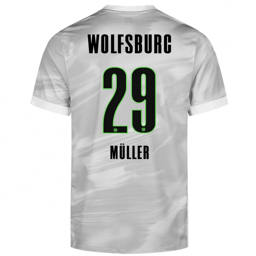 Danxen Kinderen Marius Müller #29 Grijs Wit Uitshirt Uittenue 2025/26 T-Shirt