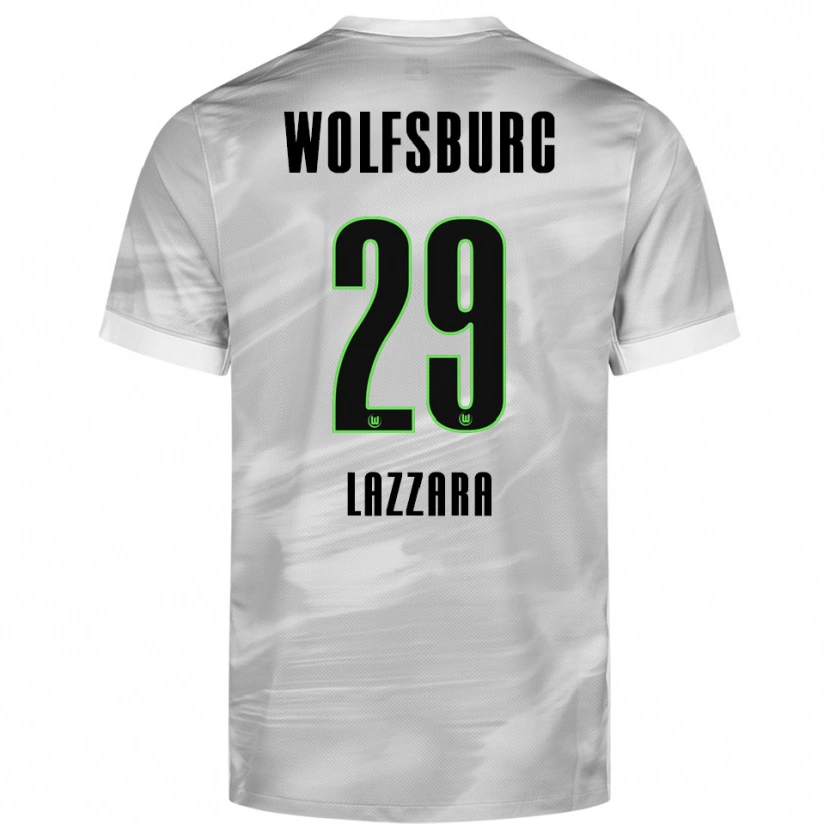 Danxen Kinderen Luan Lazzara #29 Grijs Wit Uitshirt Uittenue 2025/26 T-Shirt